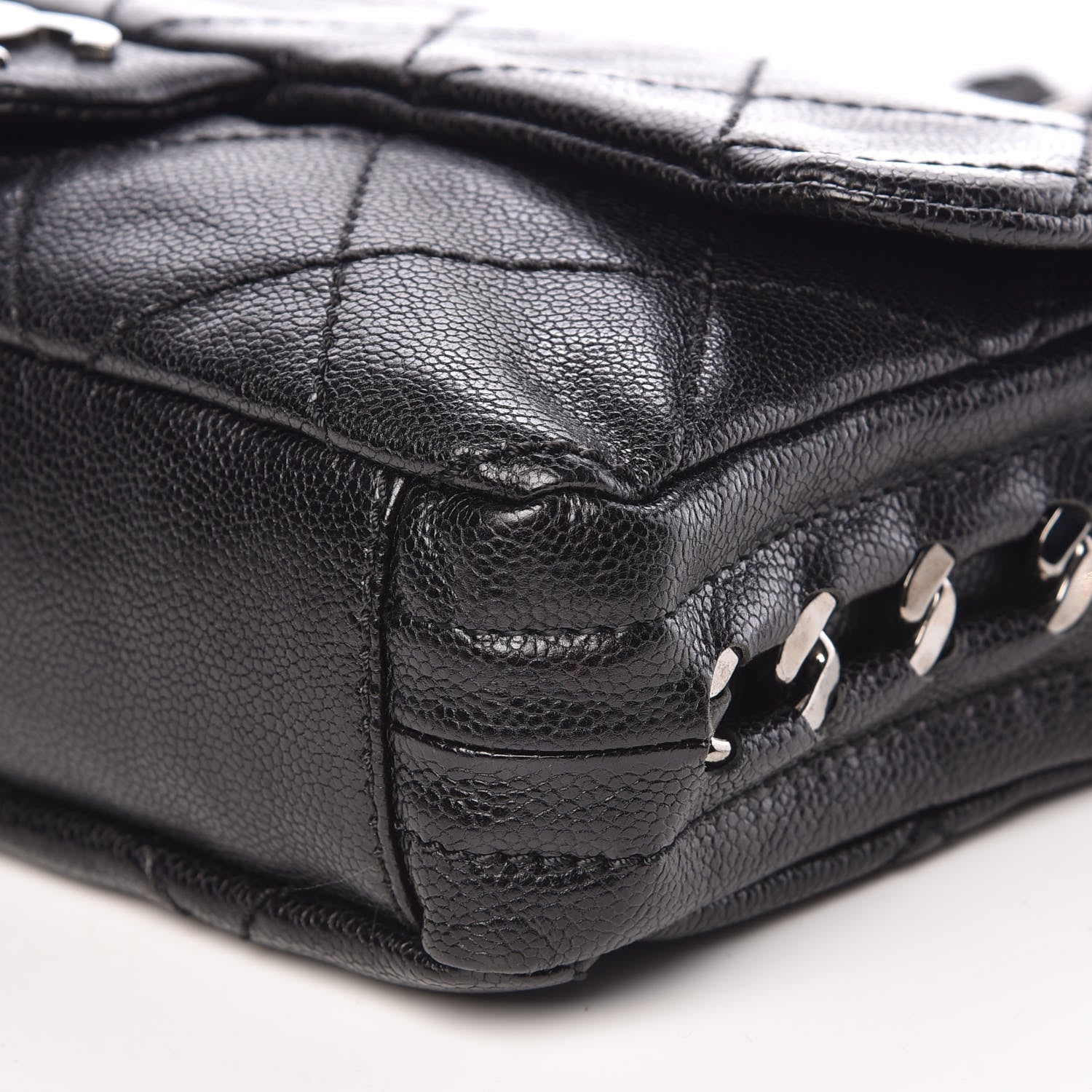 Chanel Glazed Caviar Quilted Modern Chain Flap Black 9 of 9
