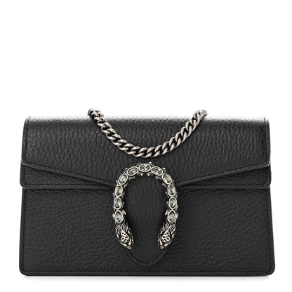 Gucci Calfskin Super Mini Dionysus Shoulder Bag Black 1 of 11