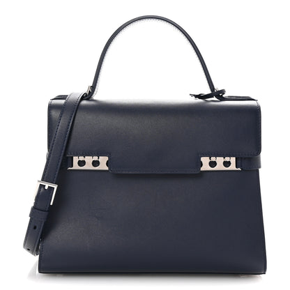 Delvaux Calfskin MM Tempete Satchel Navy 1 of 10