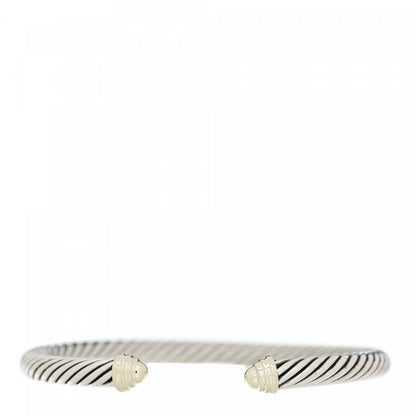 David Yurman Sterling Silver 14K Yellow Gold 5mm Cable Classics Bracelet 1 of 5