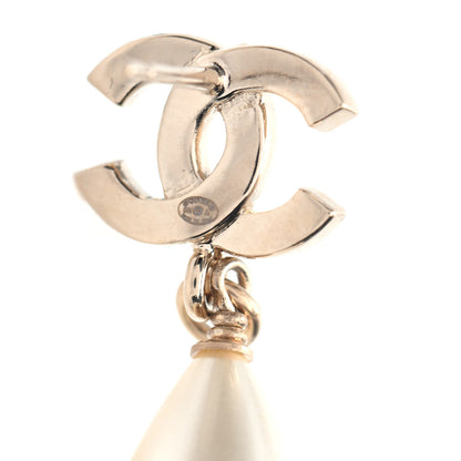 Chanel Crystal Bead Divine Highness Drop Earrings Gold 4 of 5