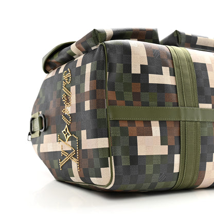 Louis Vuitton Damoflage Studded LV Trail Keepall Bandouliere 55 Green 7 of 8