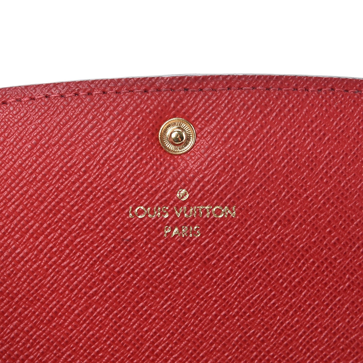 Louis Vuitton Damier Ebene Emilie Wallet Red 6 of 7