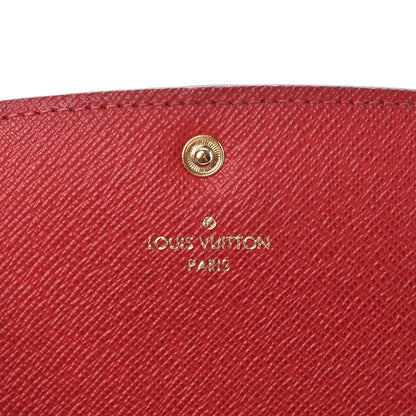 Louis Vuitton Damier Ebene Emilie Wallet Red 6 of 7