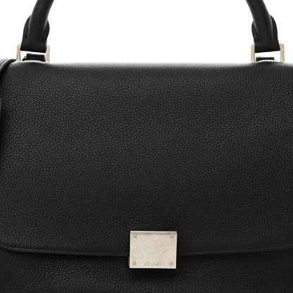 Celine Drummed Calfskin Suede Small Trapeze Black 7 of 11