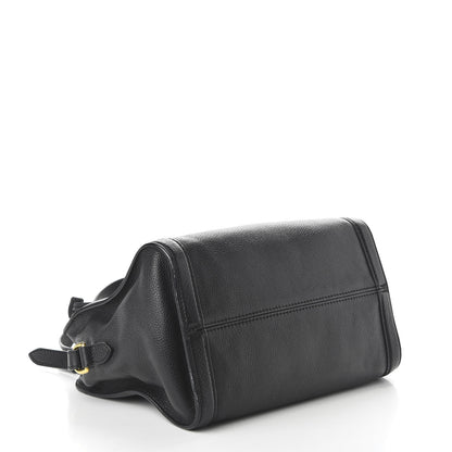 Alexander McQueen Pebbled Calfskin Small Skull Padlock Zip Around Tote Black 5 of 12