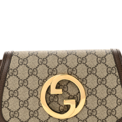 Gucci GG Supreme Monogram Textured Dollar Calfskin Blondie Belt Bag 115 46 Beige Ebony New Acero 8 of 10