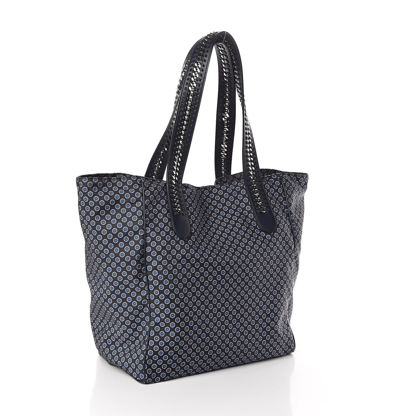 Nylon Go Flower Print Falabella Tote Blue
