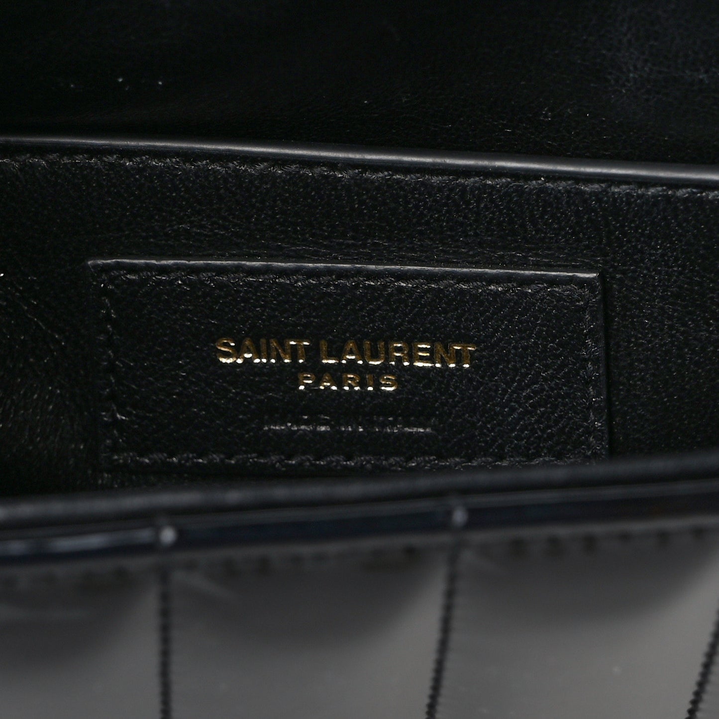 Patent Calfskin Matelasse Monogram Medium Vicky Chain Bag Black