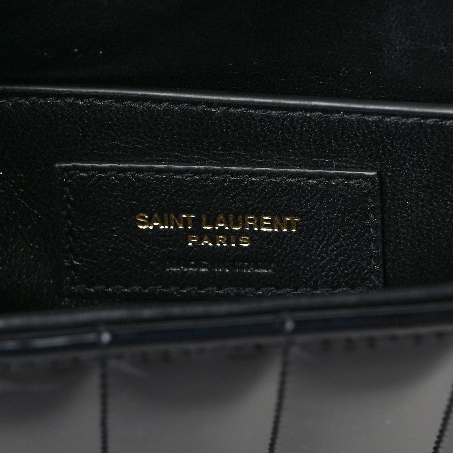 Saint Laurent Patent Calfskin Matelasse Monogram Medium Vicky Chain Bag Black 6 of 10
