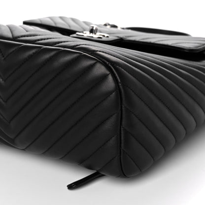 Chanel Calfskin Chevron Quilted Large Urban Spirit Backpack Black 10 of 13