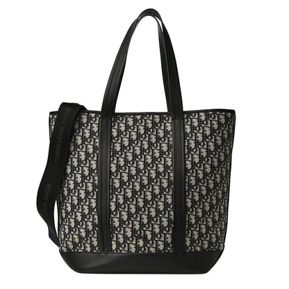 Christian Dior HOMME Oblique Grained Calfskin Tote Blue 1 of 9