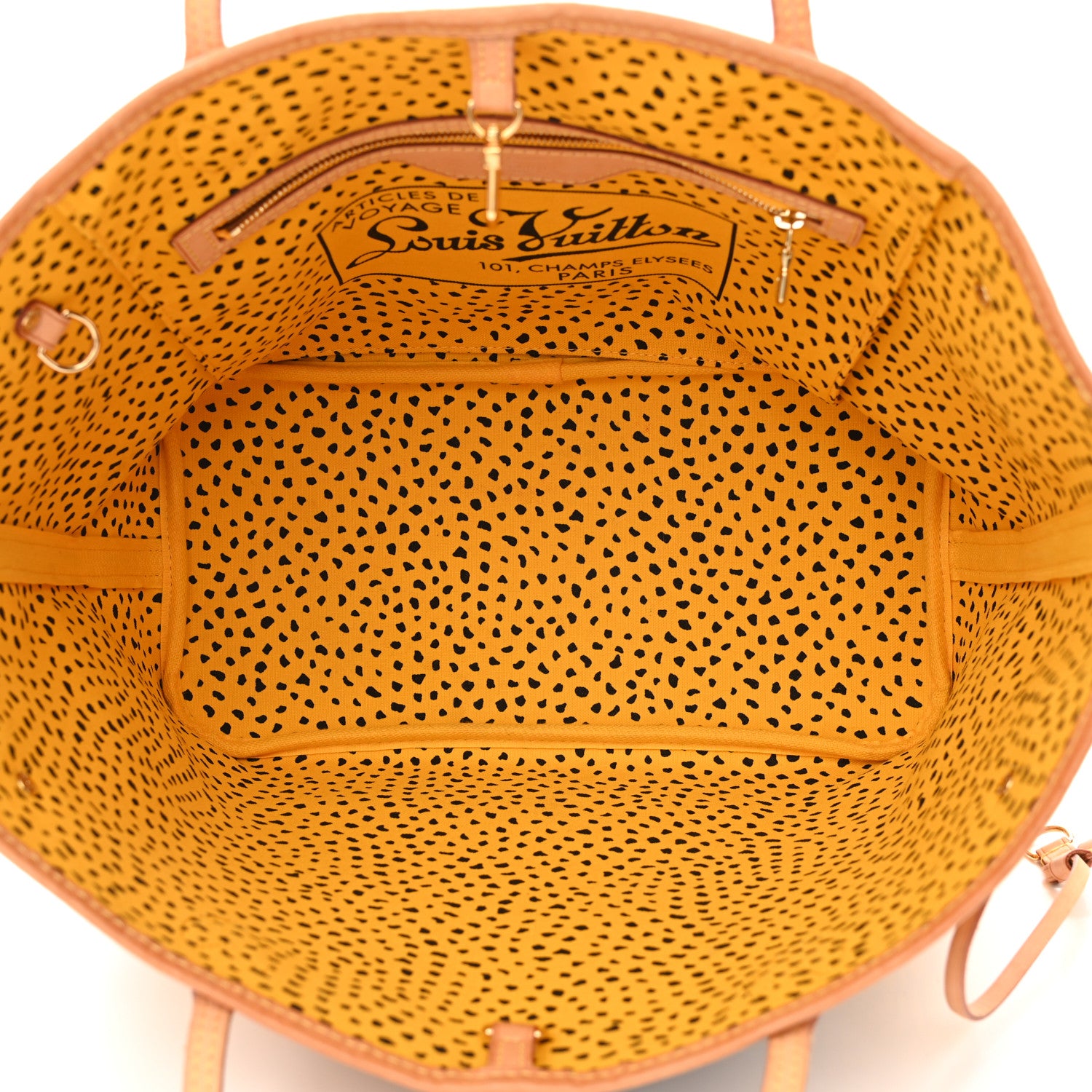 Louis Vuitton Monogram Kusama Waves Neverfull MM Yellow 5 of 11
