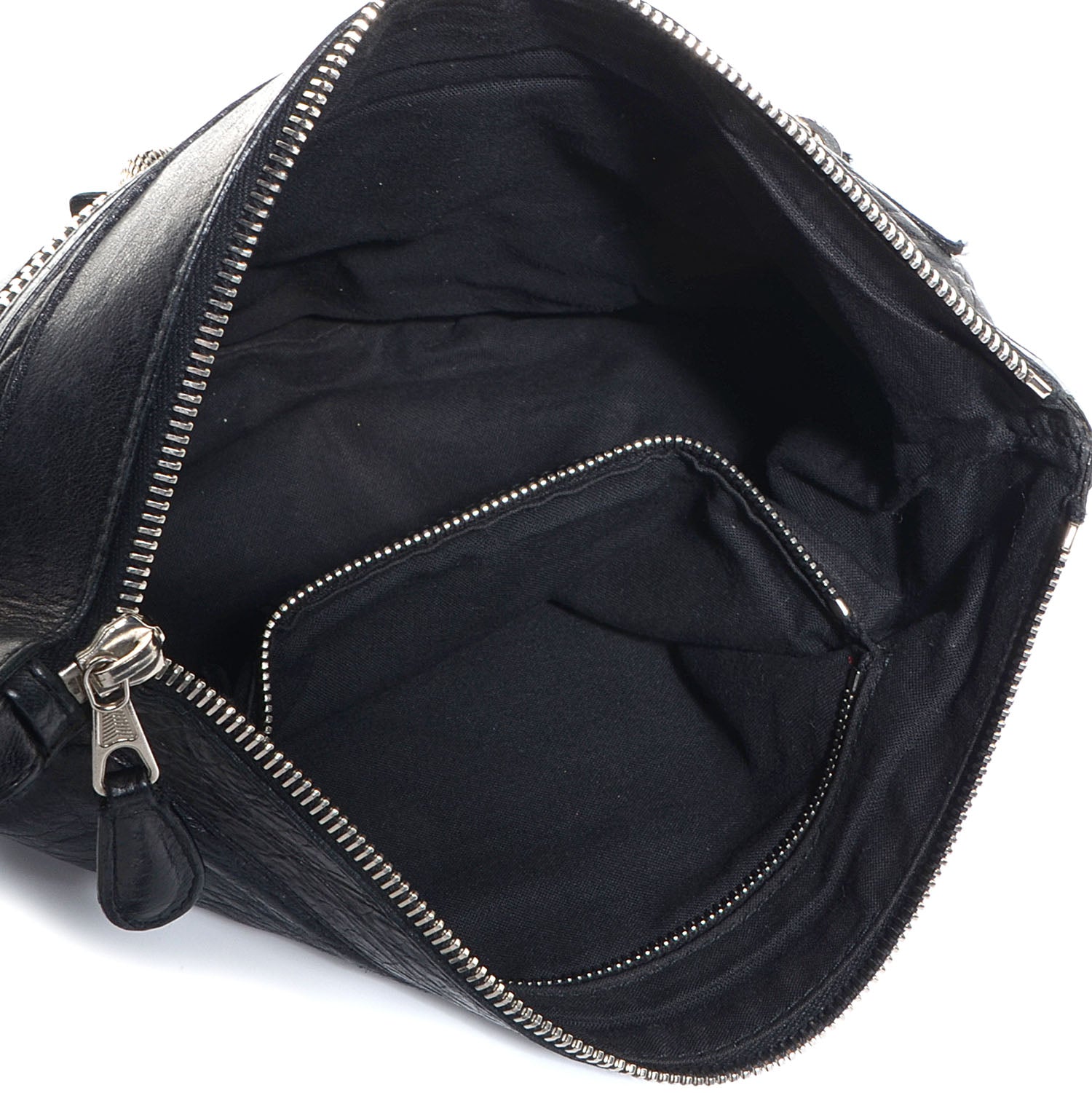 Balenciaga Chevre Giant 21 Silver Hardware Flat Handle Clutch Black 5 of 11