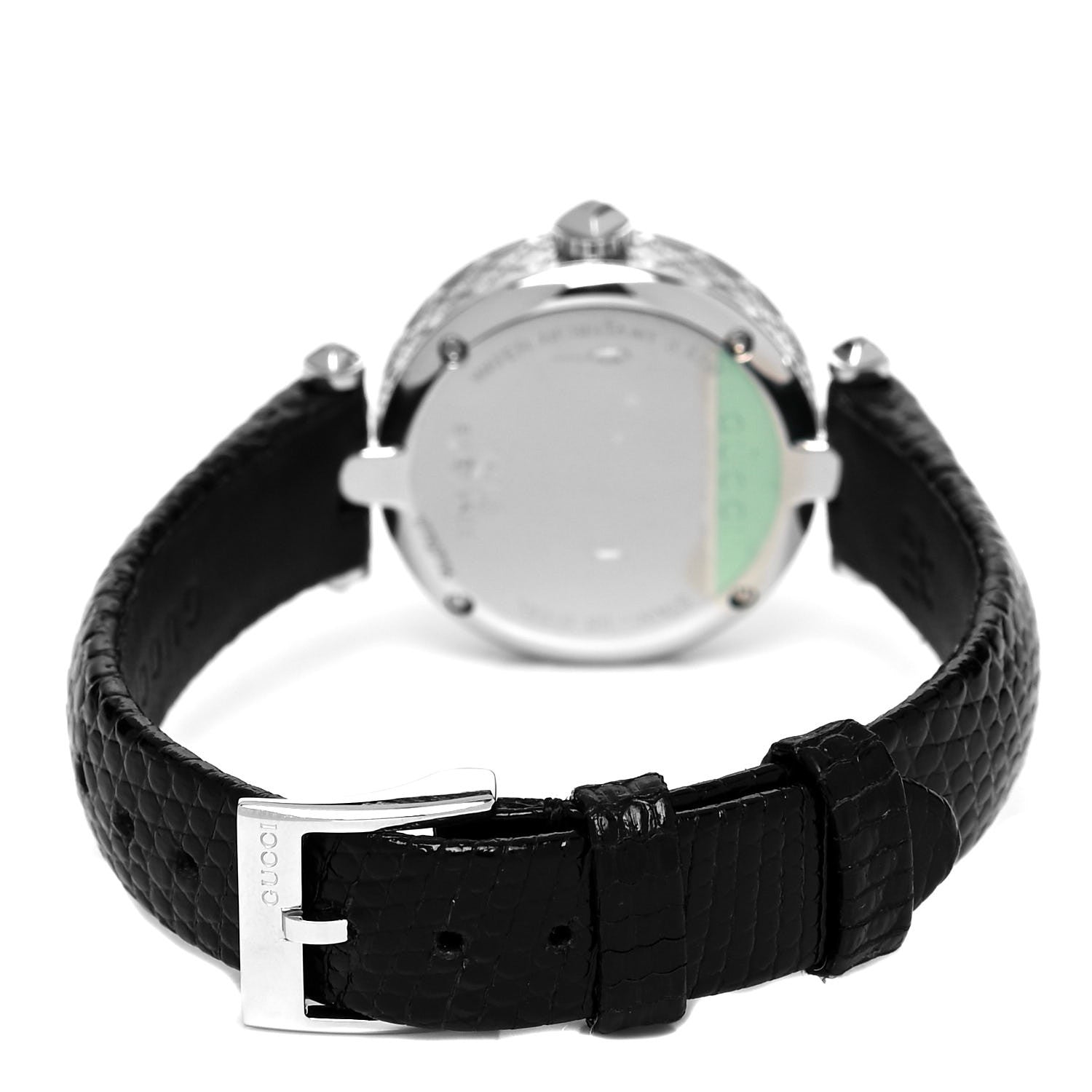 Gucci Stainless Steel Lizard Diamond Bezel Mother of Pearl 27mm Diamantissima Quartz Watch 3 of 5