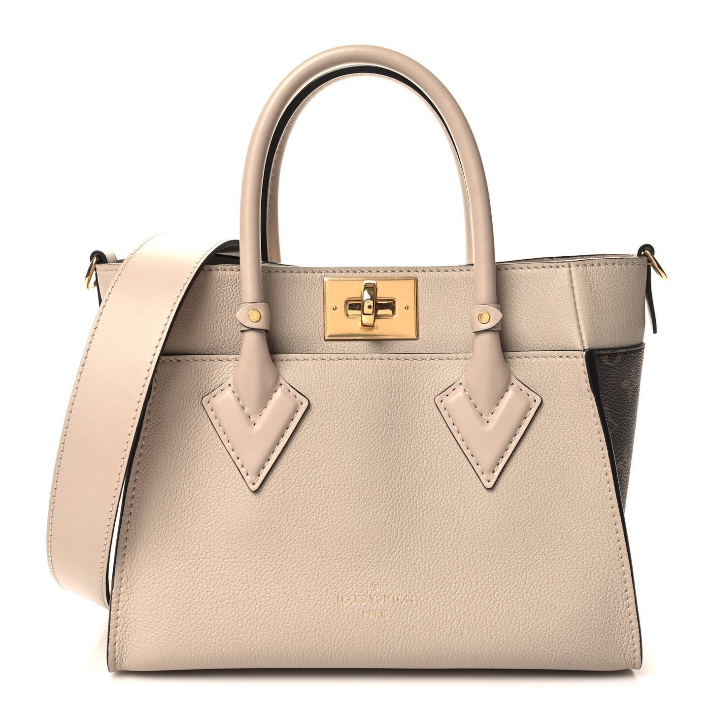 Calfskin Monogram On My Side PM Greige