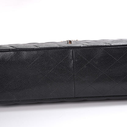 Chanel Caviar Quilted Jumbo Single Flap Black 9 of 12