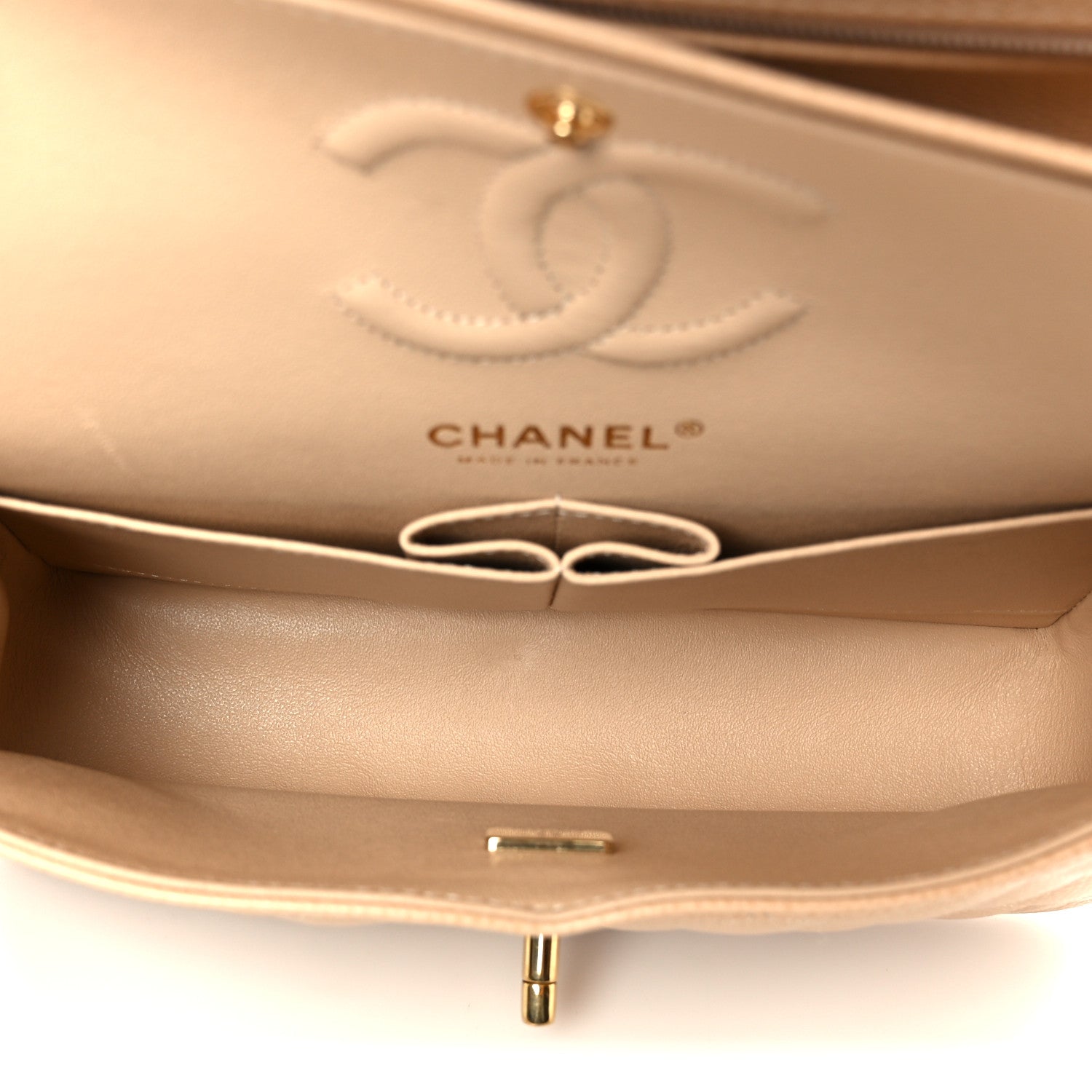 Chanel Caviar Quilted Small Double Flap Beige 5 of 12