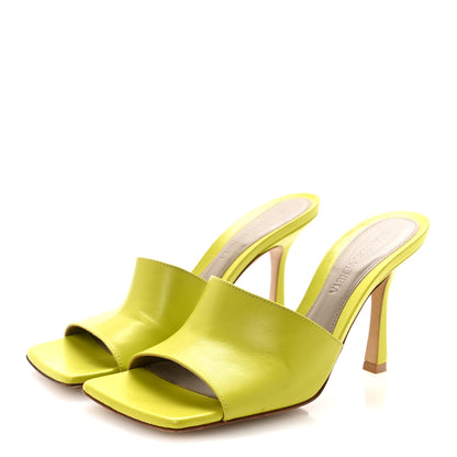 Bottega Veneta Lambskin Stretch Mule Sandals 35.5 Kiwi 4 of 9