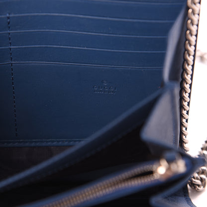 Gucci GG Supreme Monogram Blooms Mini Dionysus Chain Wallet Beige Blue Navy Vintage Blue 5 of 7