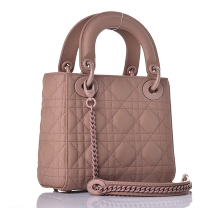 Christian Dior Ultra Matte Calfskin Cannage Mini Lady Dior Light Beige 4 of 11