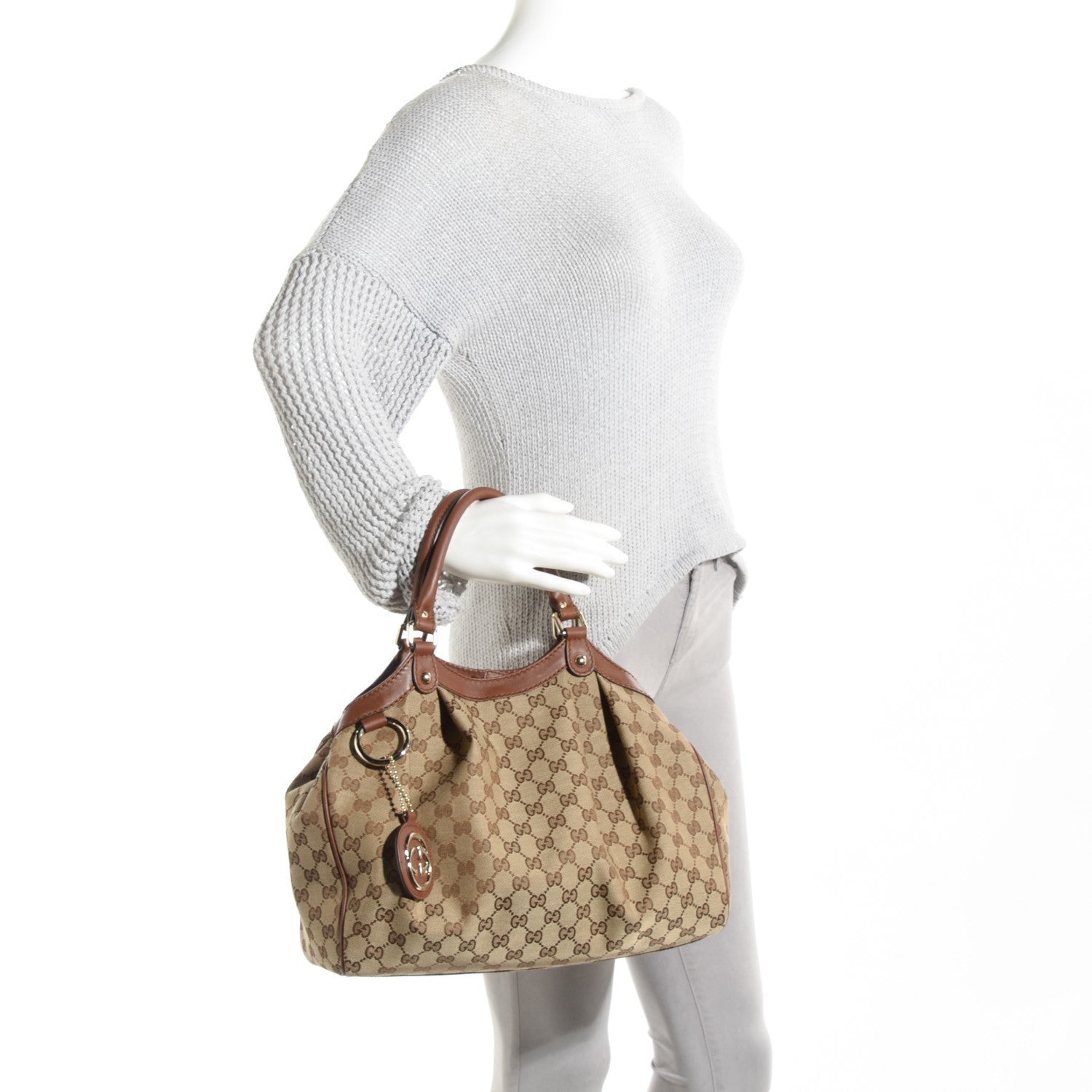 Gucci Monogram Medium Sukey Tote Brown 2 of 7