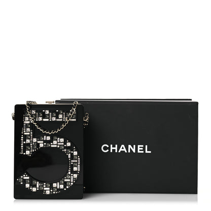 Chanel Plexiglass Strass Mosaic No 5 Minaudière Clutch  Black 13 of 13