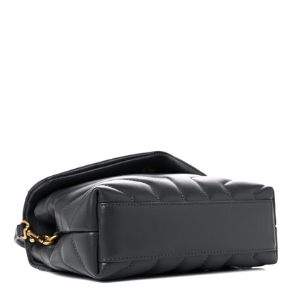 Saint Laurent Calfskin Y Quilted Monogram Toy Loulou Crossbody Bag Storm 4 of 10