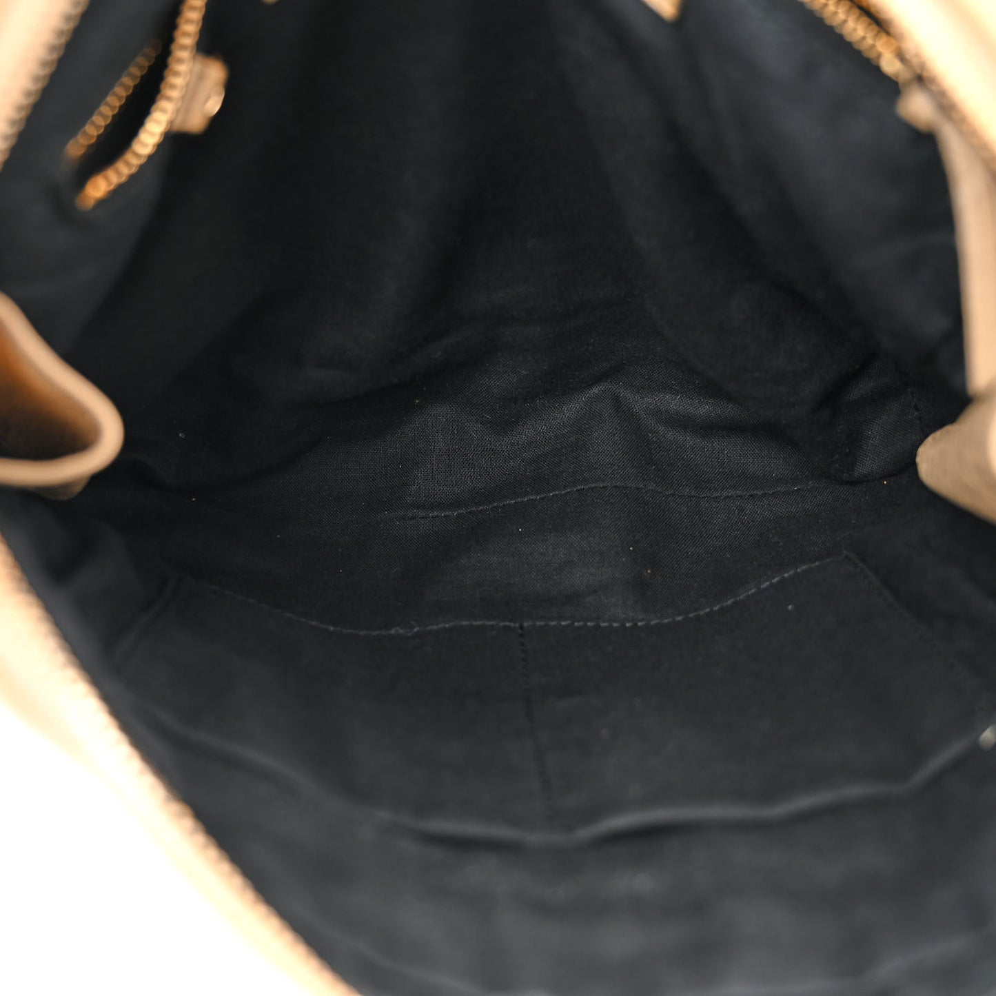 Agneau Classic Gold Hardware XS Reporter Crossbody Beige Sable