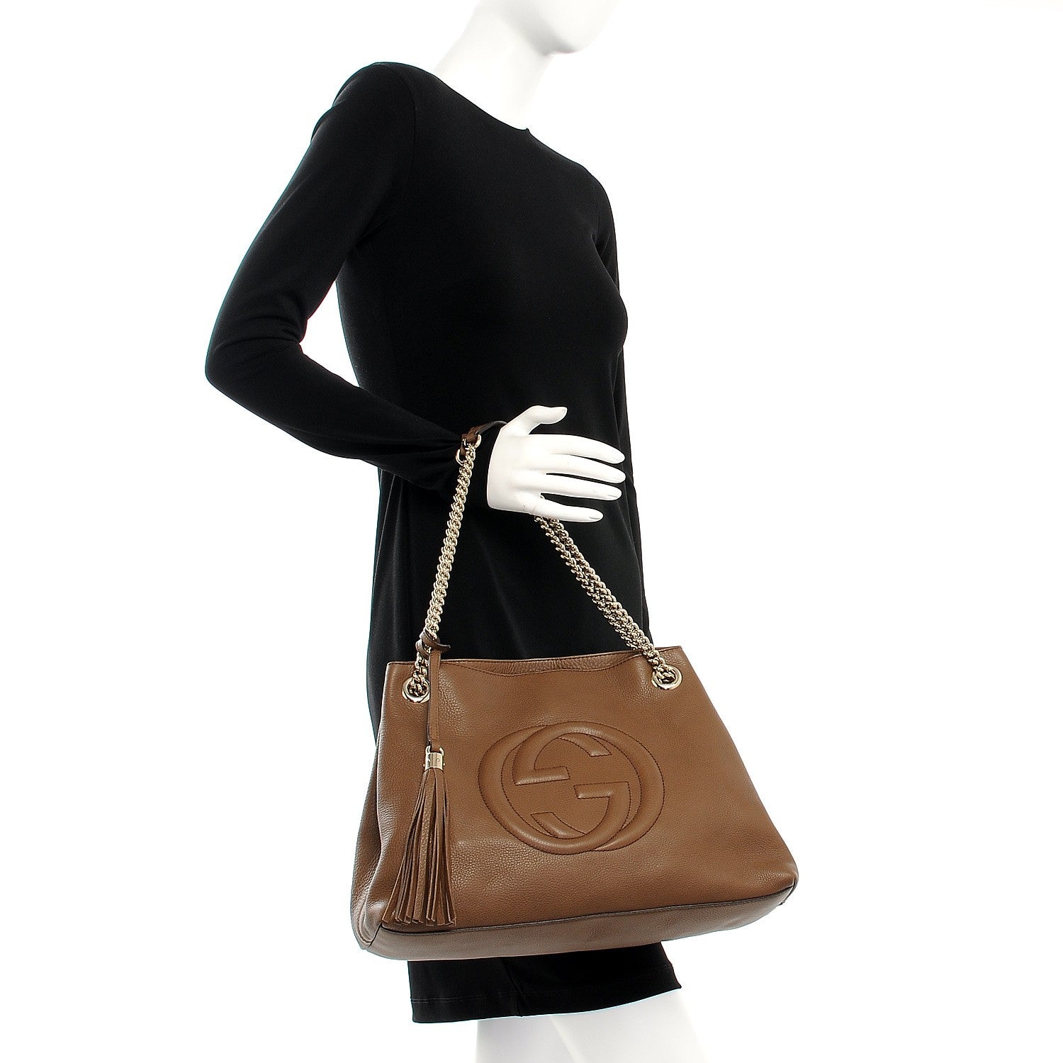 Gucci Cellarius Calfskin Medium Soho Chain Shoulder Bag Acero 2 of 7