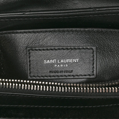 Saint Laurent Calfskin Y Quilted Monogram Small Loulou Chain Satchel Black 7 of 11