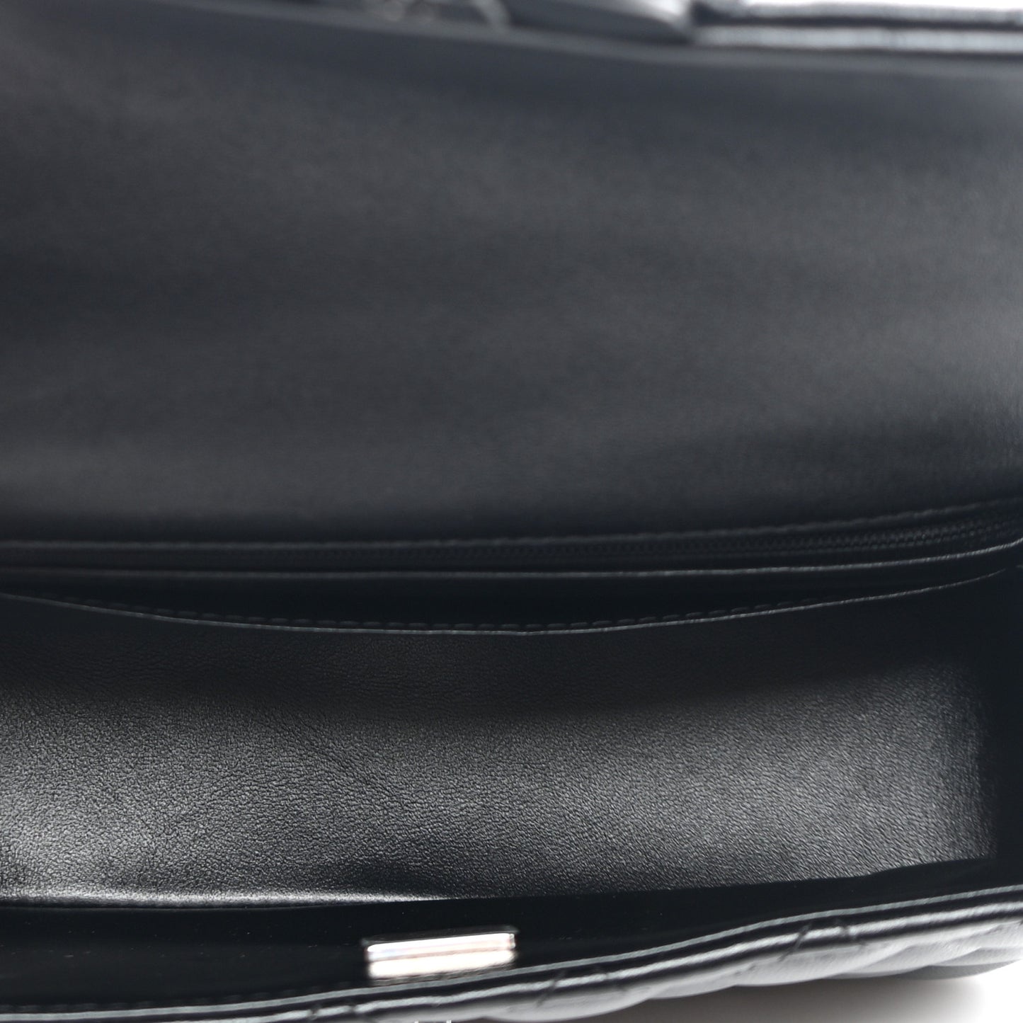 Lambskin Quilted Mini Top Handle Rectangular Flap So Black