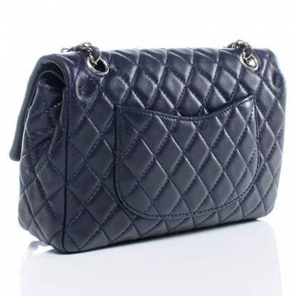Chanel Lambskin Medium Double Flap Navy 3 of 8