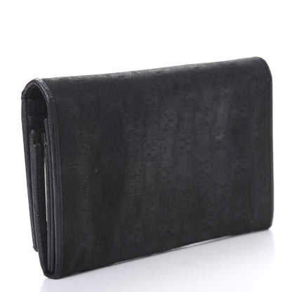 Gucci Monogram Metal Bar Continental Flap Wallet Black 3 of 13