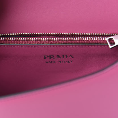 Prada Saffiano City Calfskin Studded Small Elektra Shoulder Bag Fuxia 6 of 10