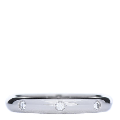 Cartier Platinum Diamond 2.4mm 1895 Wedding Band Ring 49 4.75 1 of 5
