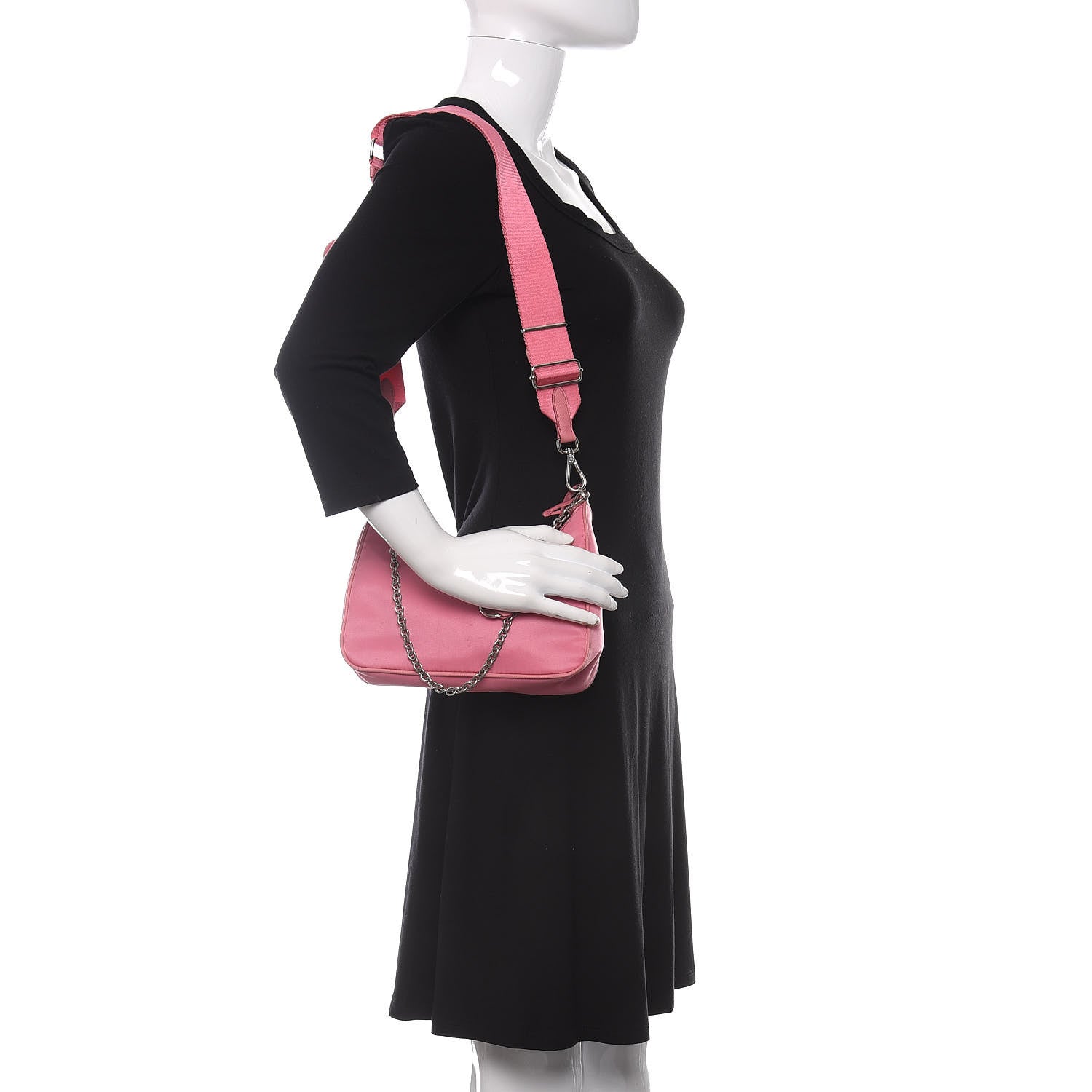 Prada Nylon Re-Edition 2005 Shoulder Bag Begonia 2 of 11