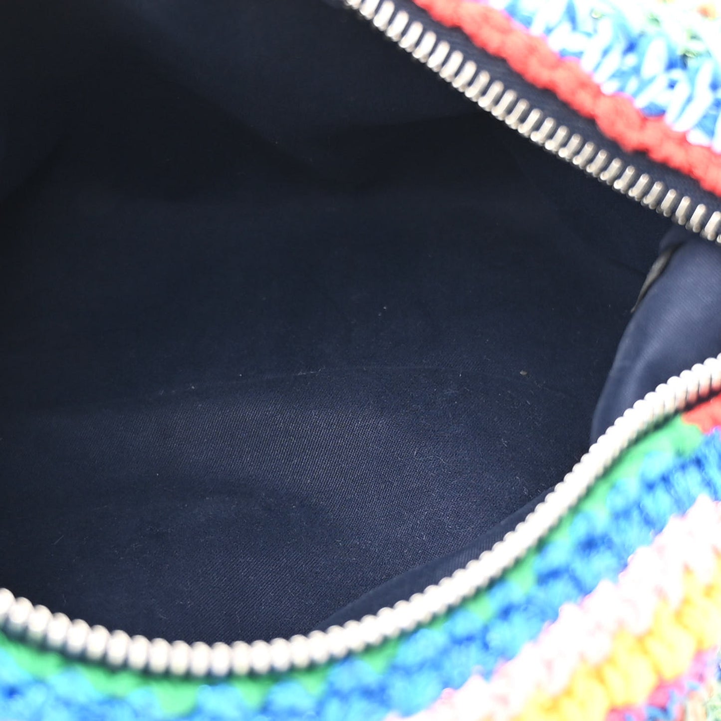 Fabric Crochet Pouch Multicolor