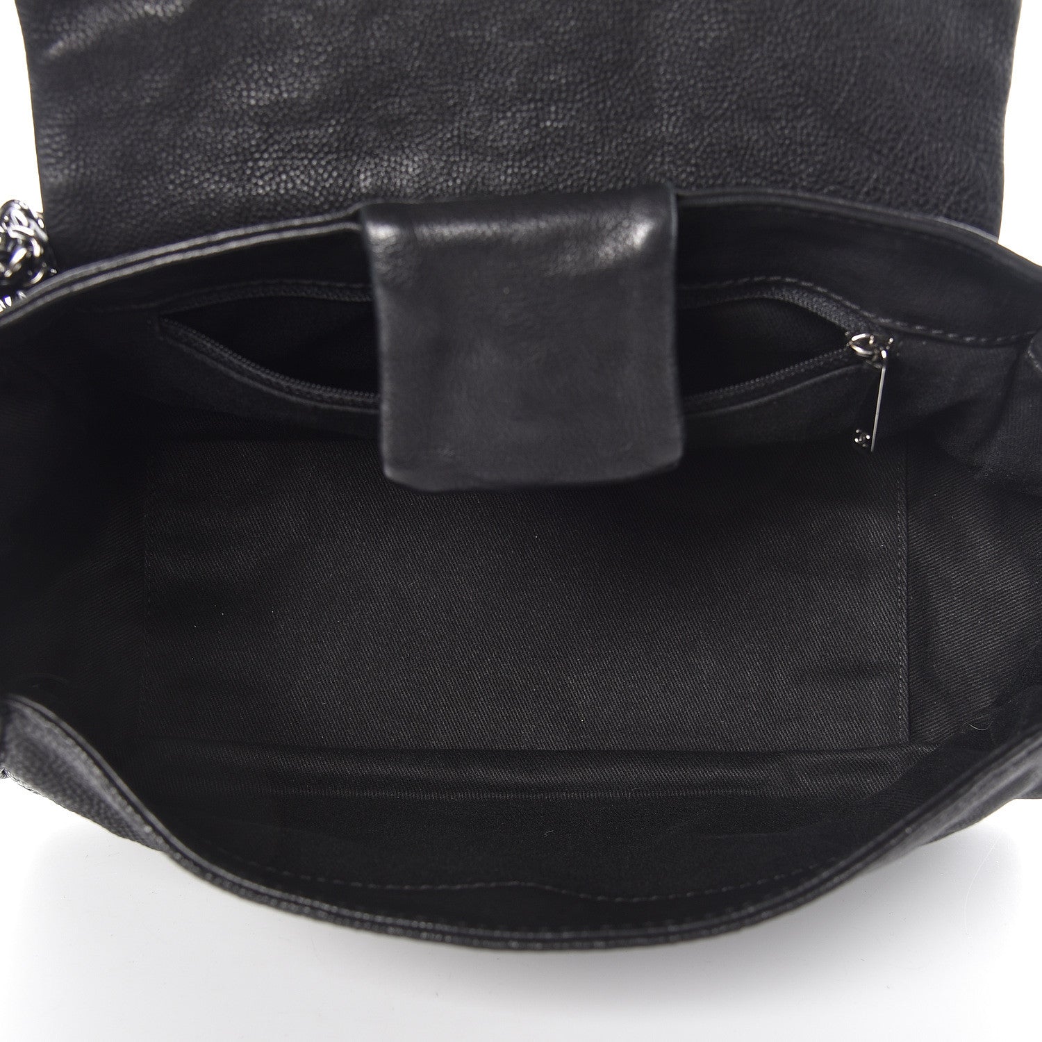 Chanel Calfskin Diamond Stitch Accordion Flap Black 5 of 11