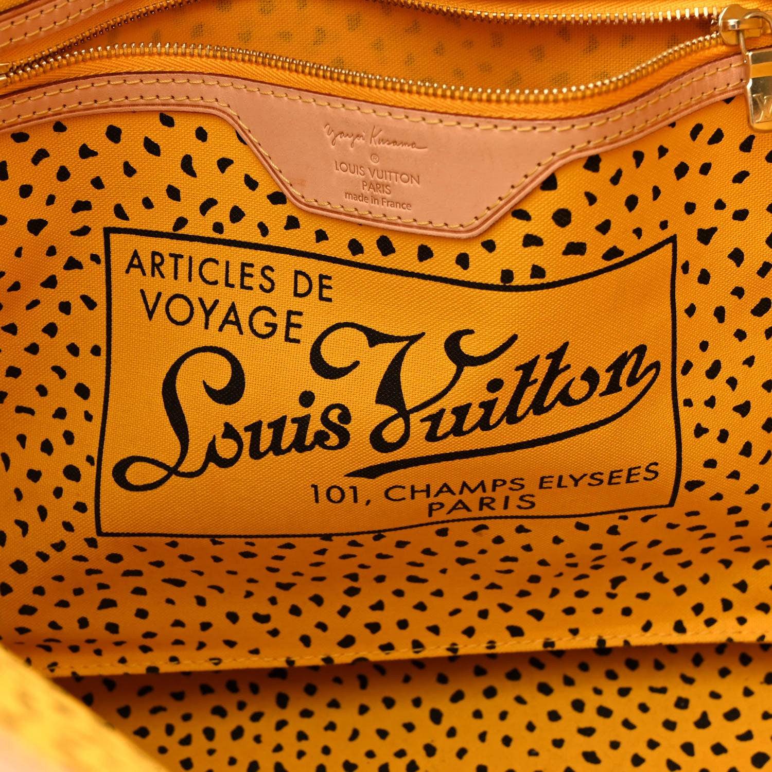 Louis Vuitton Monogram Kusama Waves Neverfull MM Yellow 7 of 17