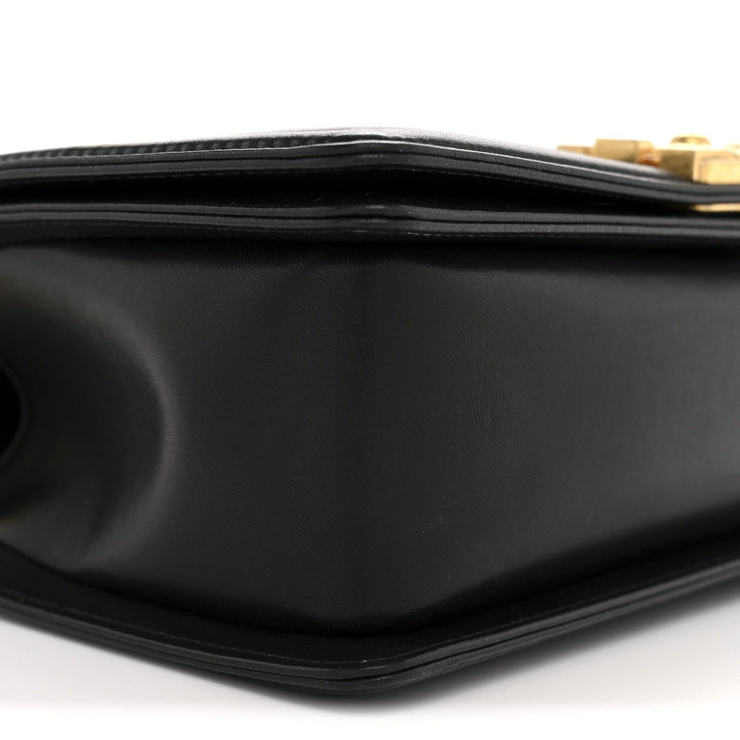 Lambskin Quilted Medium Boy Flap Black