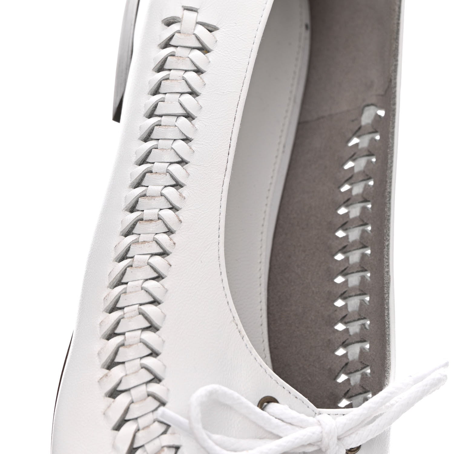 Saint Laurent Calfskin Flats 39 White 9 of 12
