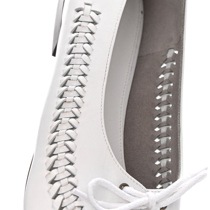 Saint Laurent Calfskin Flats 39 White 9 of 12