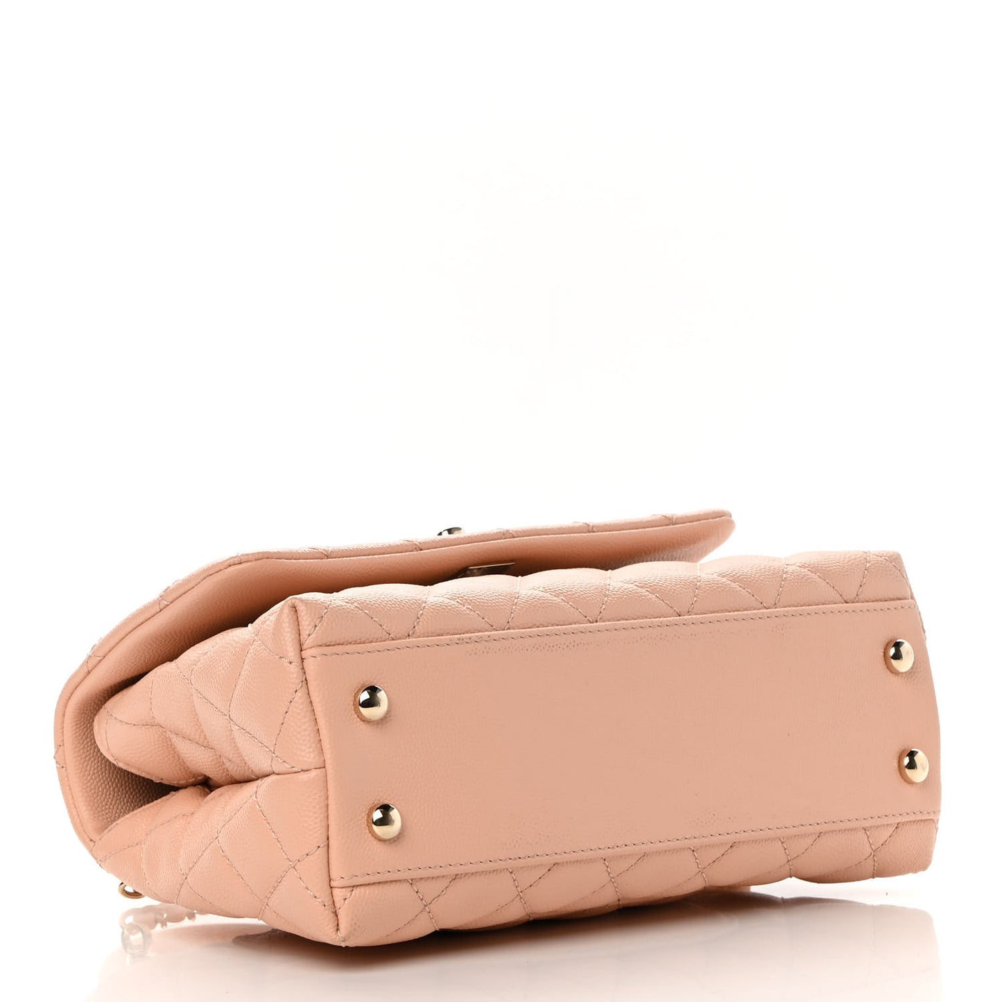 Caviar Quilted Mini Coco Handle Flap Light Pink