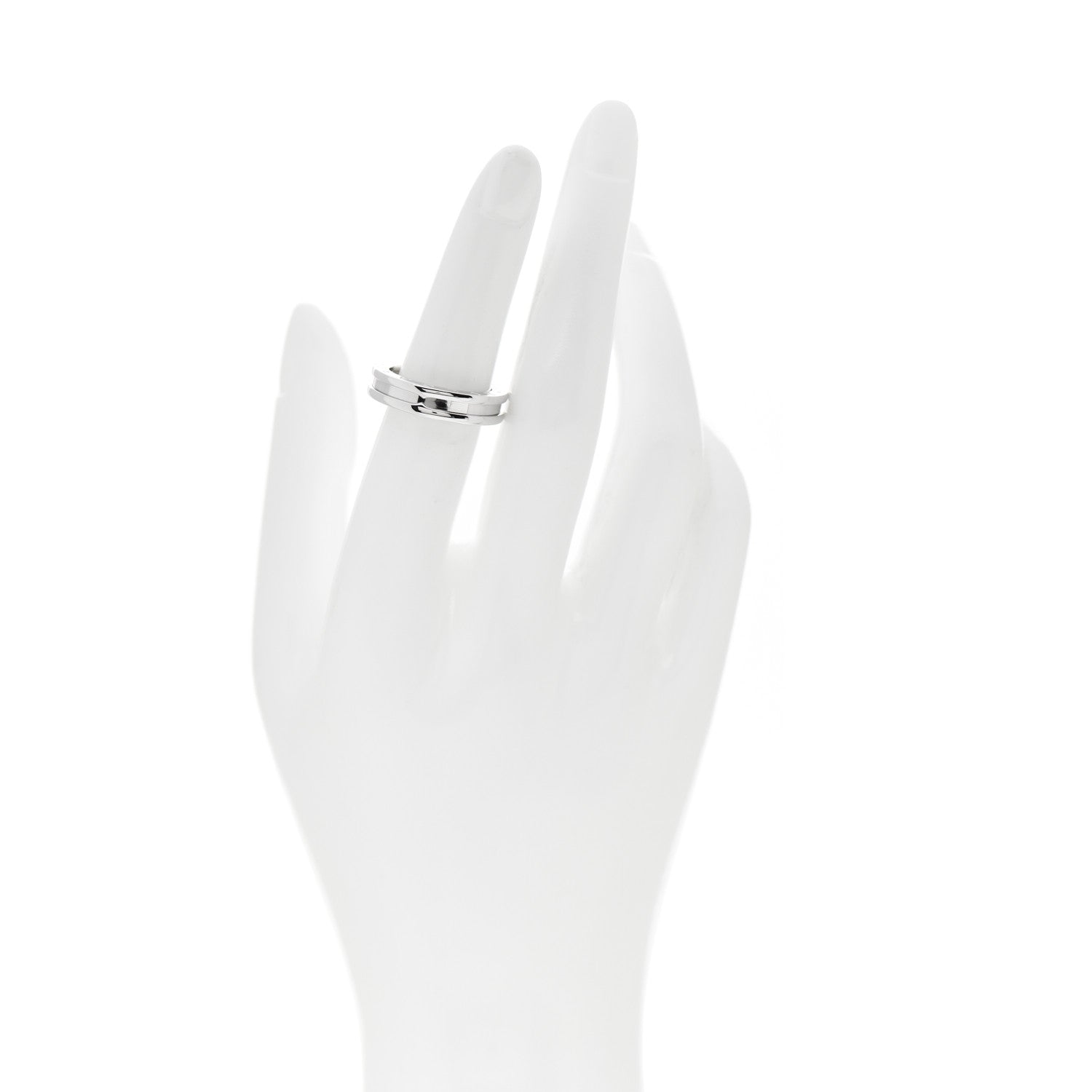 Bulgari 18K White Gold B.Zero1 One-Band Ring 52 6 2 of 5