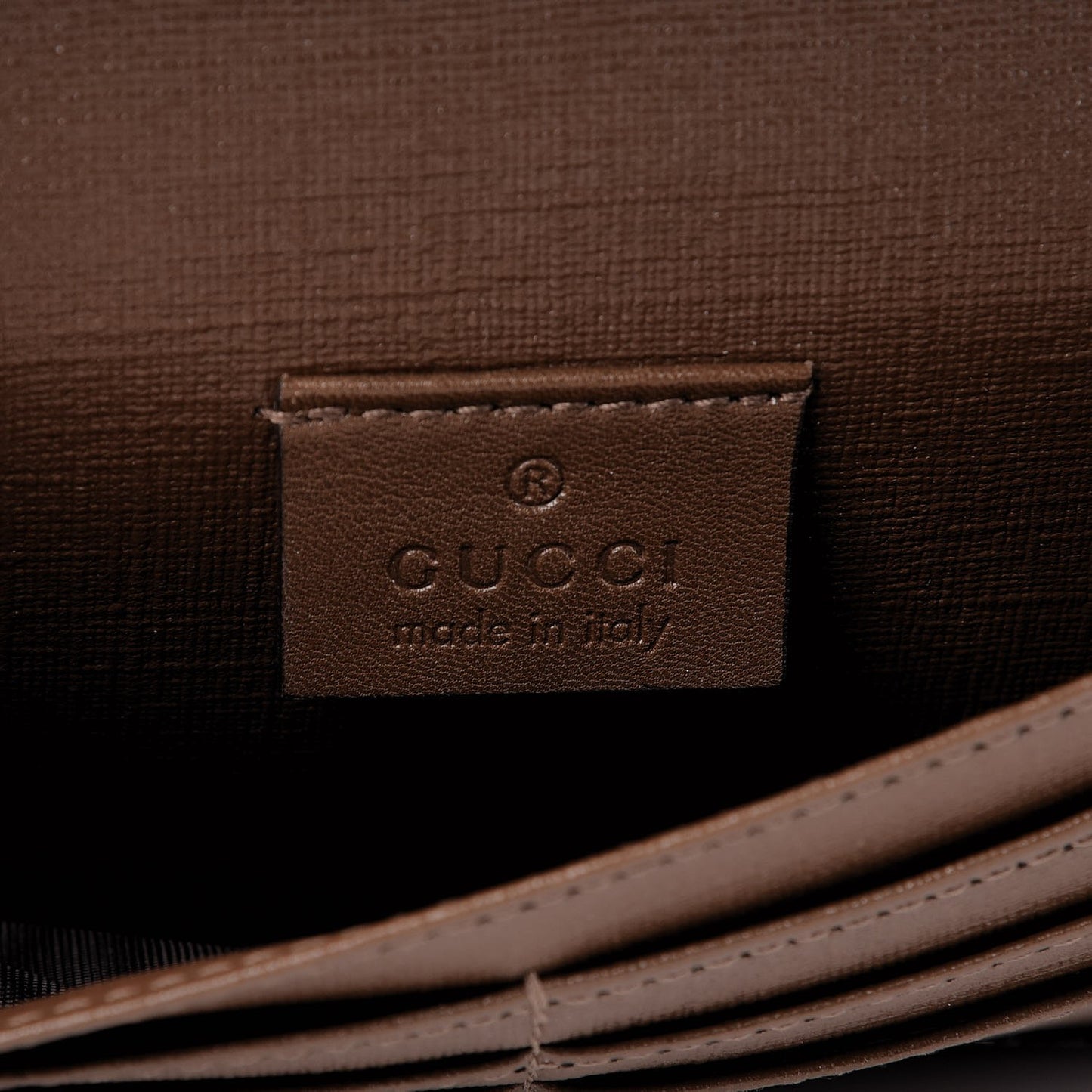 GG Supreme Monogram Nice Continental Wallet Maple Brown