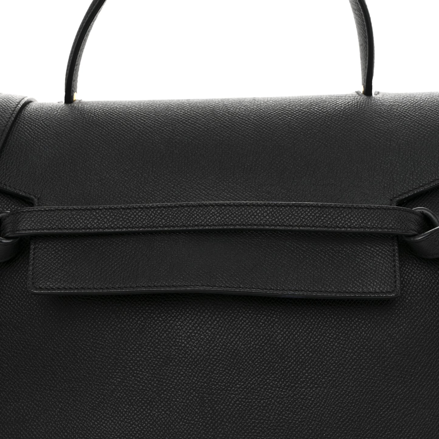 Grained Calfskin Mini Belt Bag Black