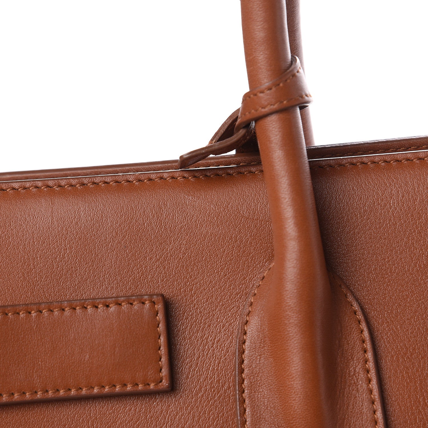 Saint Laurent Calfskin Large Sac De Jour Carryall Cognac 8 of 32