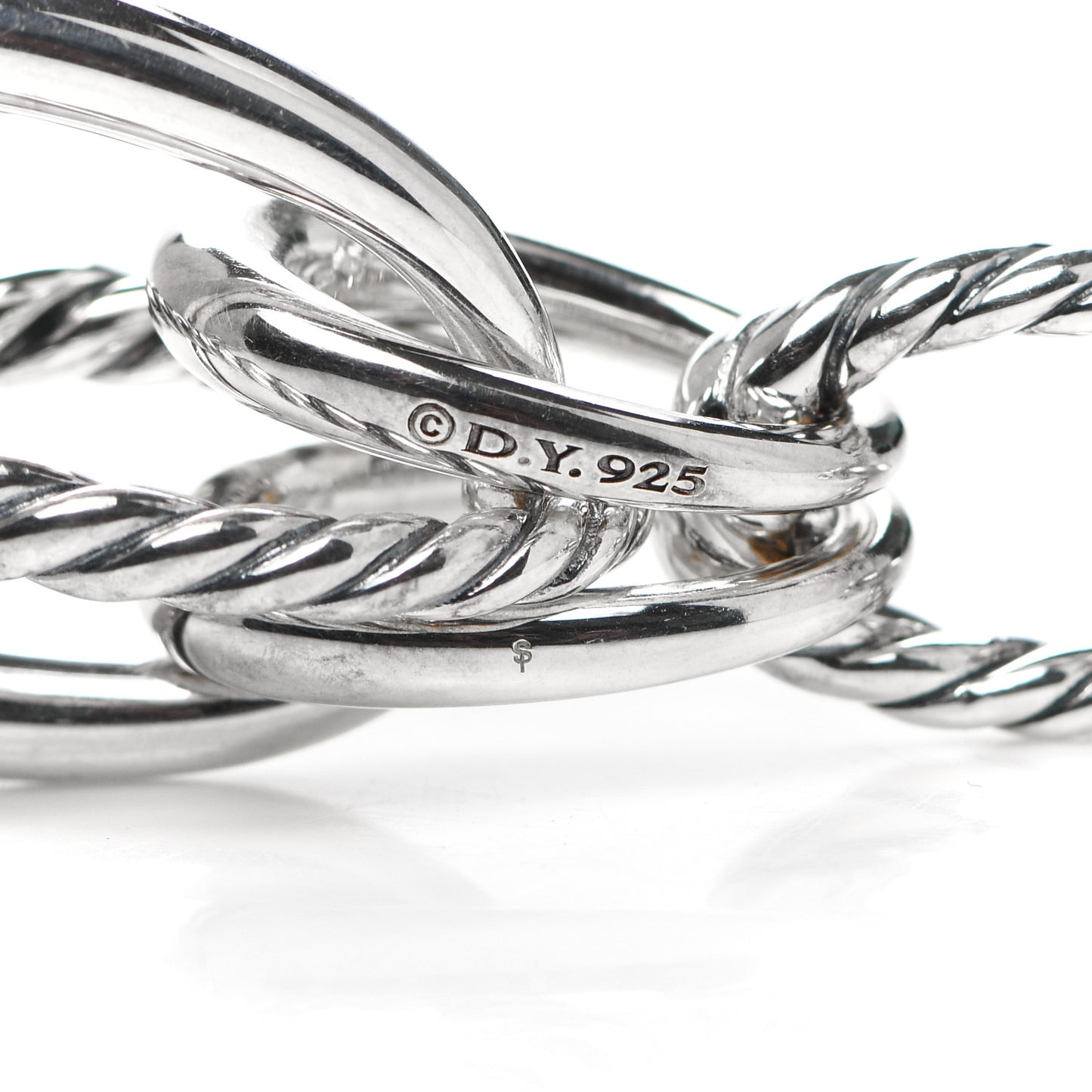 Sterling Silver Pure Form Drop Earrings