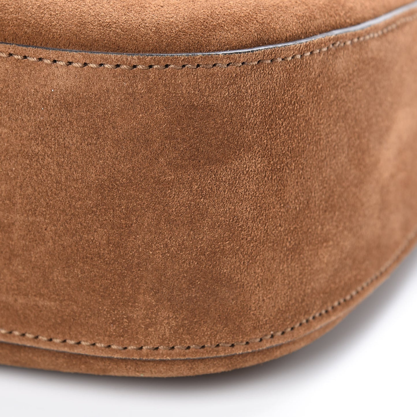 Suede Medium Lady Web Shoulder Bag New Marron